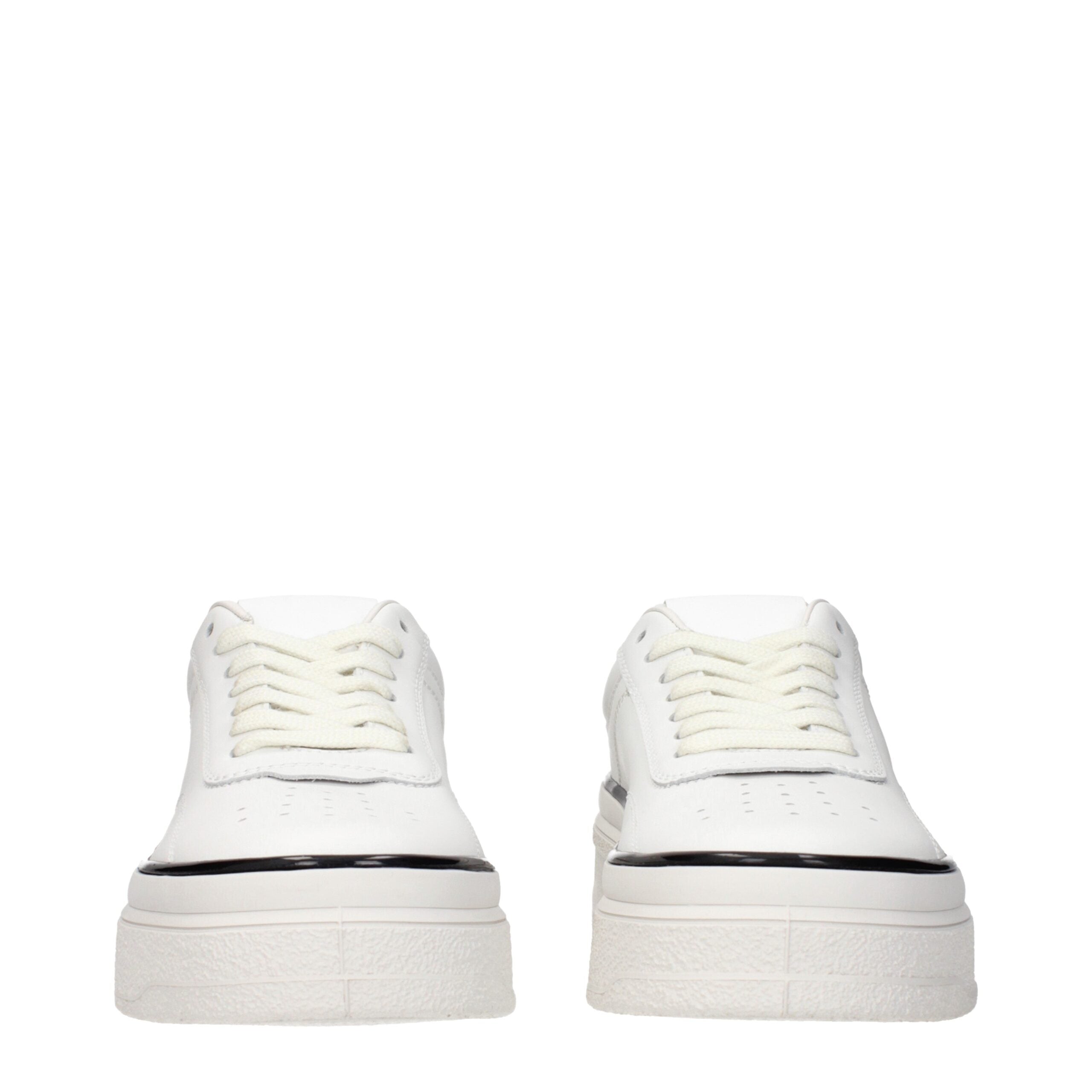 Sneakers Platform Jil Sander in Vera Pelle Bianca