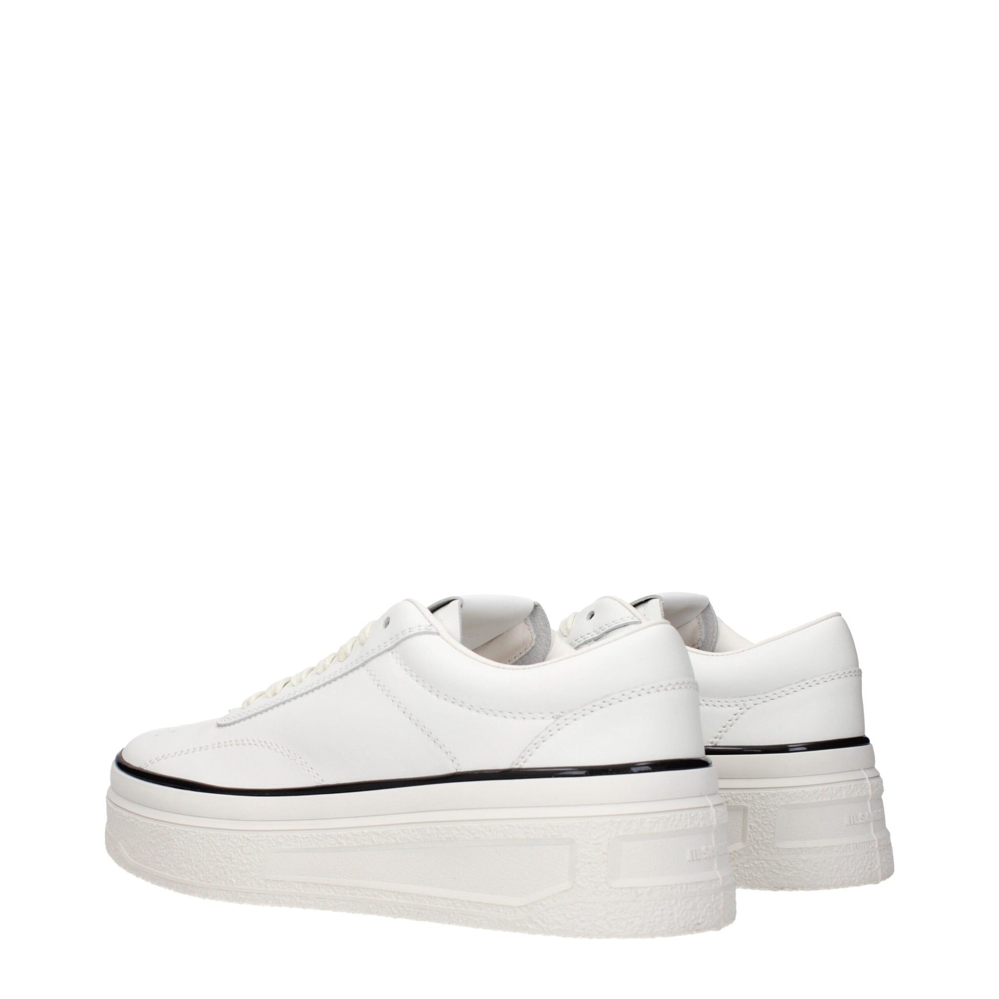 Sneakers Platform Jil Sander in Vera Pelle Bianca