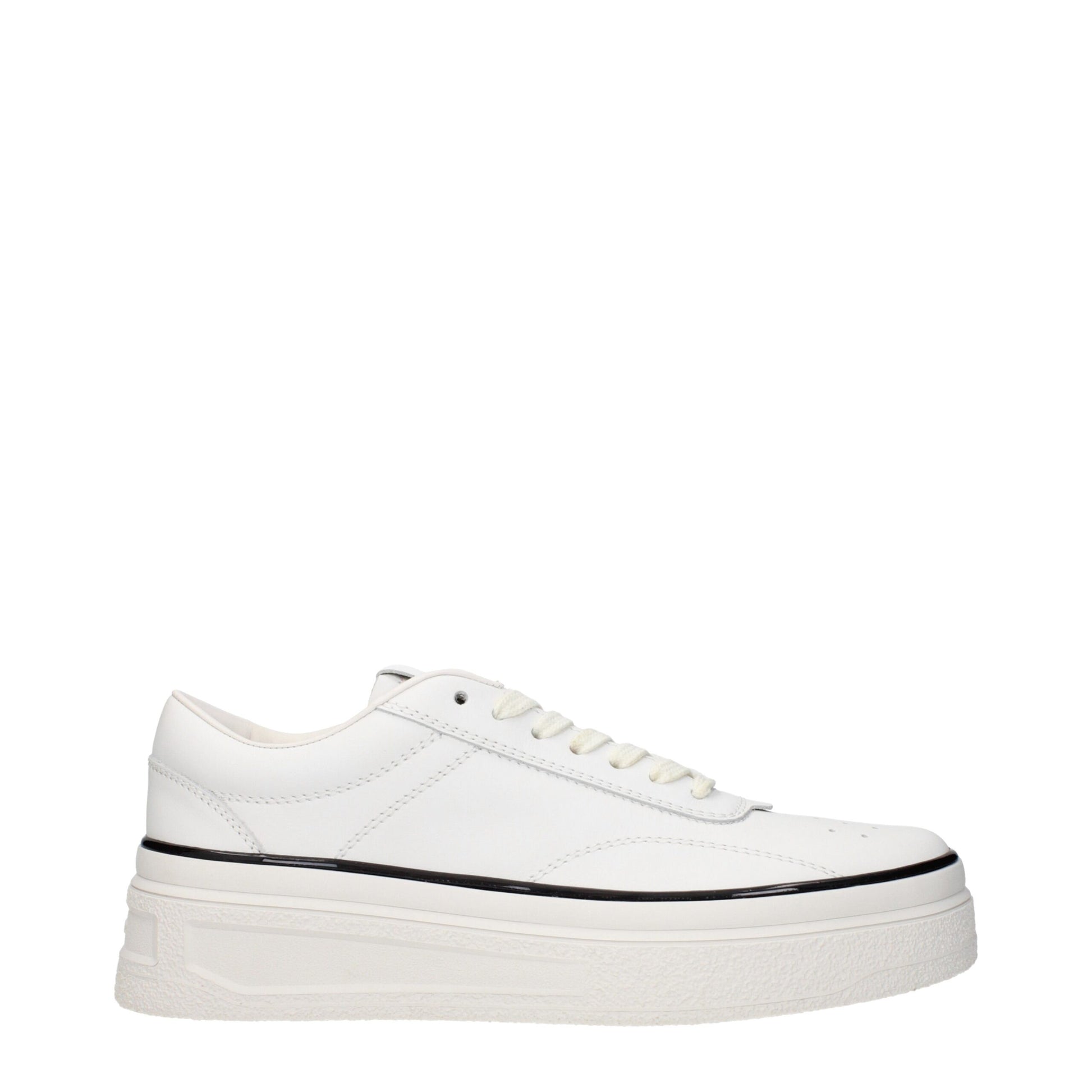 Sneakers Platform Jil Sander in Vera Pelle Bianca