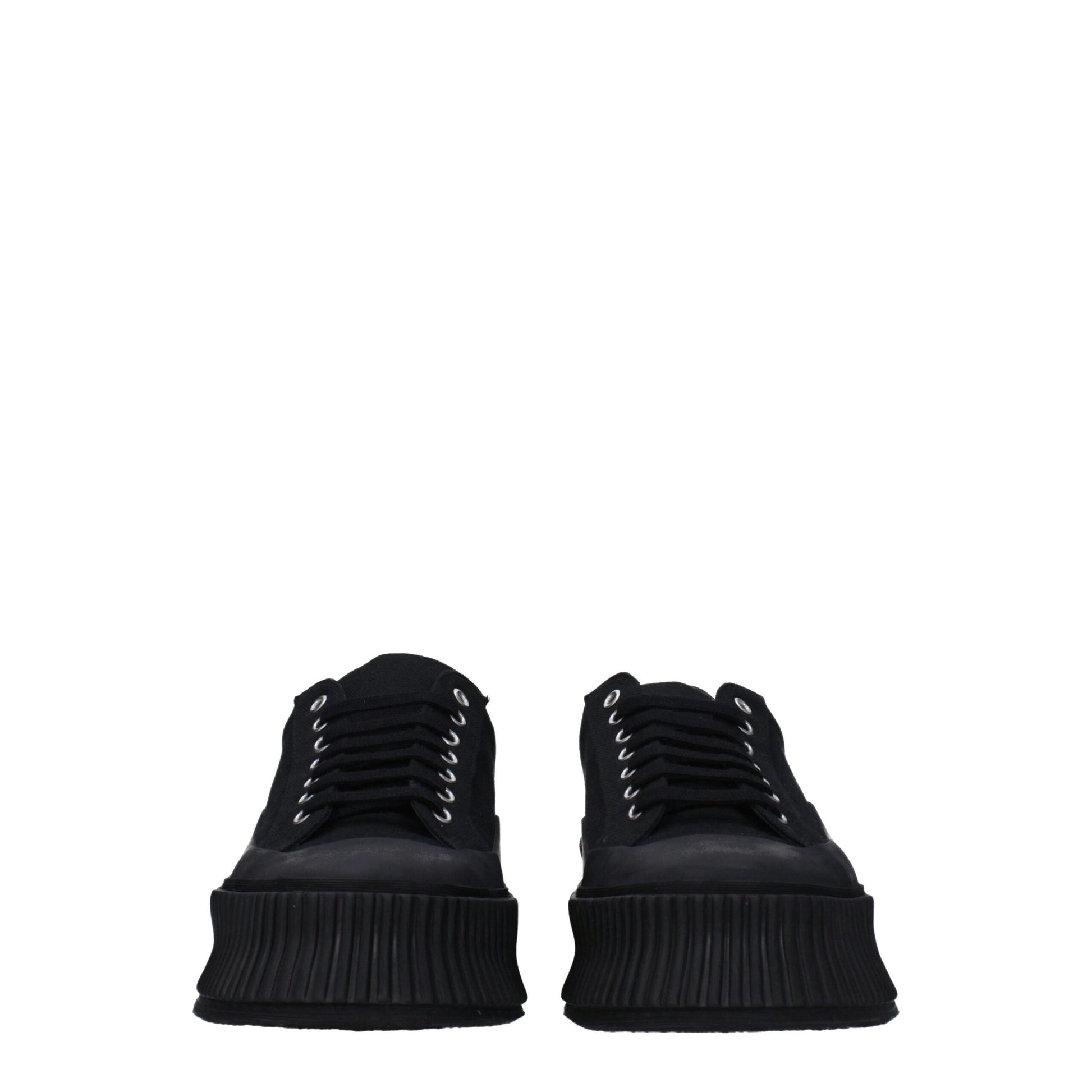 Sneakers Platform Uomo Jil Sander in Tessuto Nero