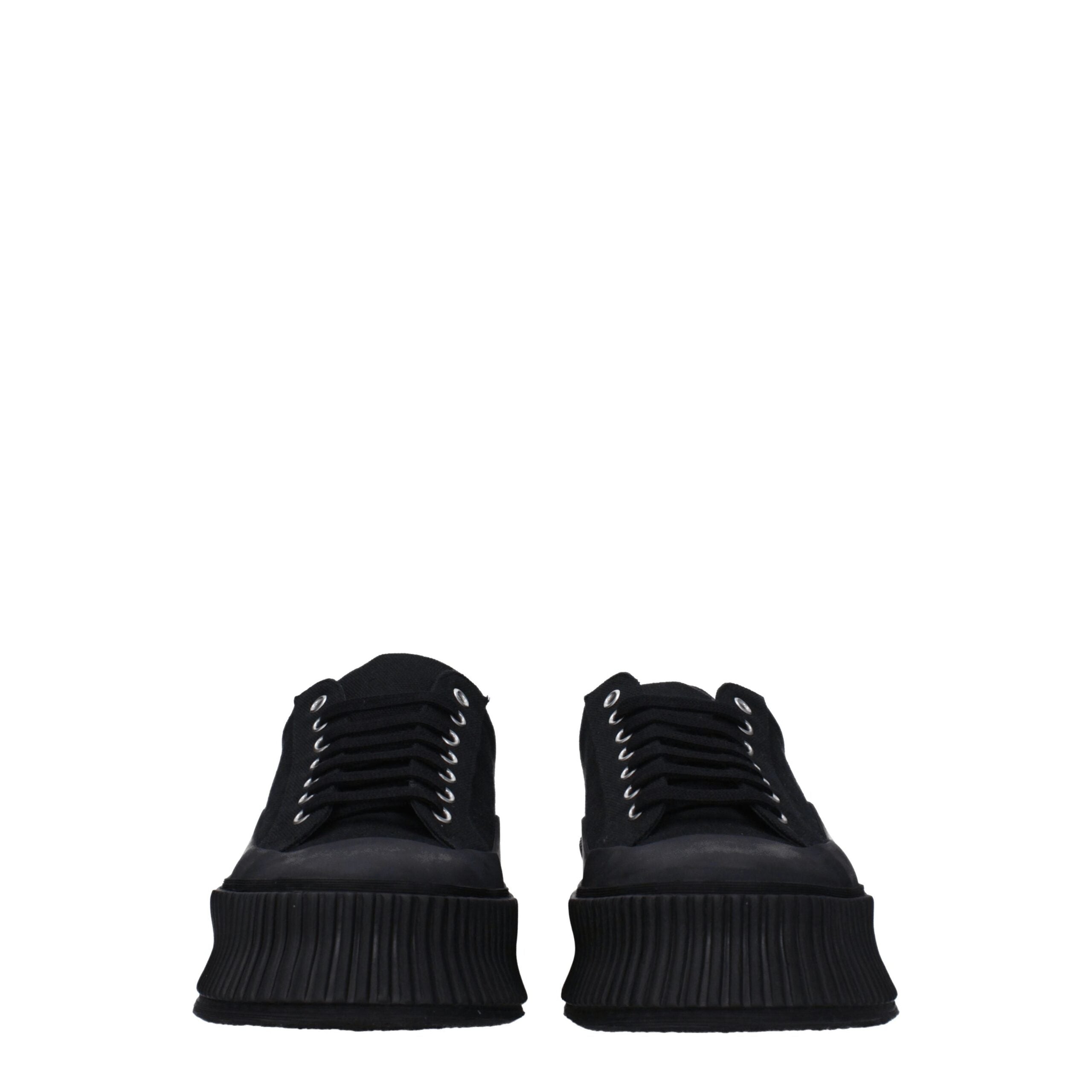 Sneakers Platform Uomo Jil Sander in Tessuto Nero