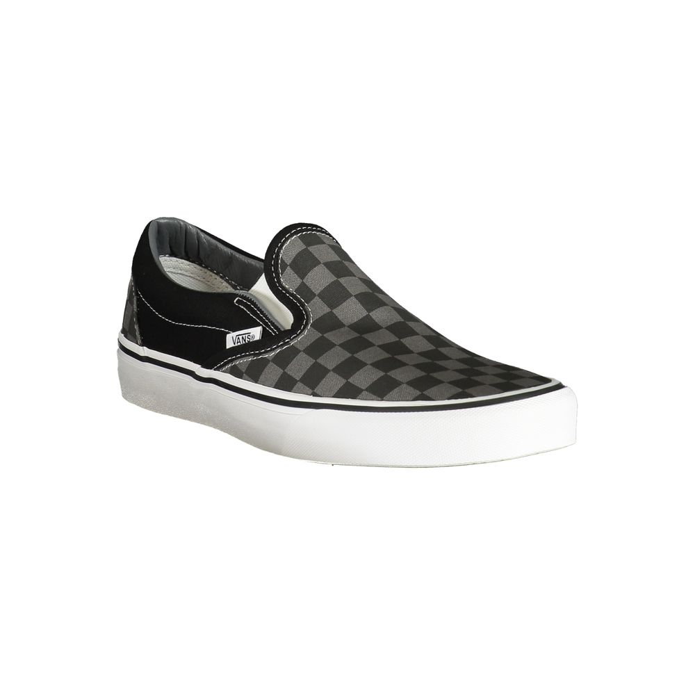 Sneakers Slip-On Vans Classic Checkerboard in Poliestere/Poliuretano Nero/Grigio