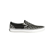 Sneakers Slip-On Vans Classic Checkerboard in Poliestere/Poliuretano Nero/Grigio