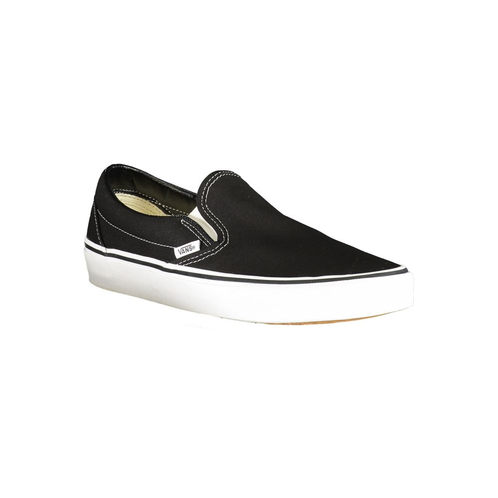 Sneakers Slip-On Vans in Poliestere/Poliuretano Nero, Dettagli a Contrasto