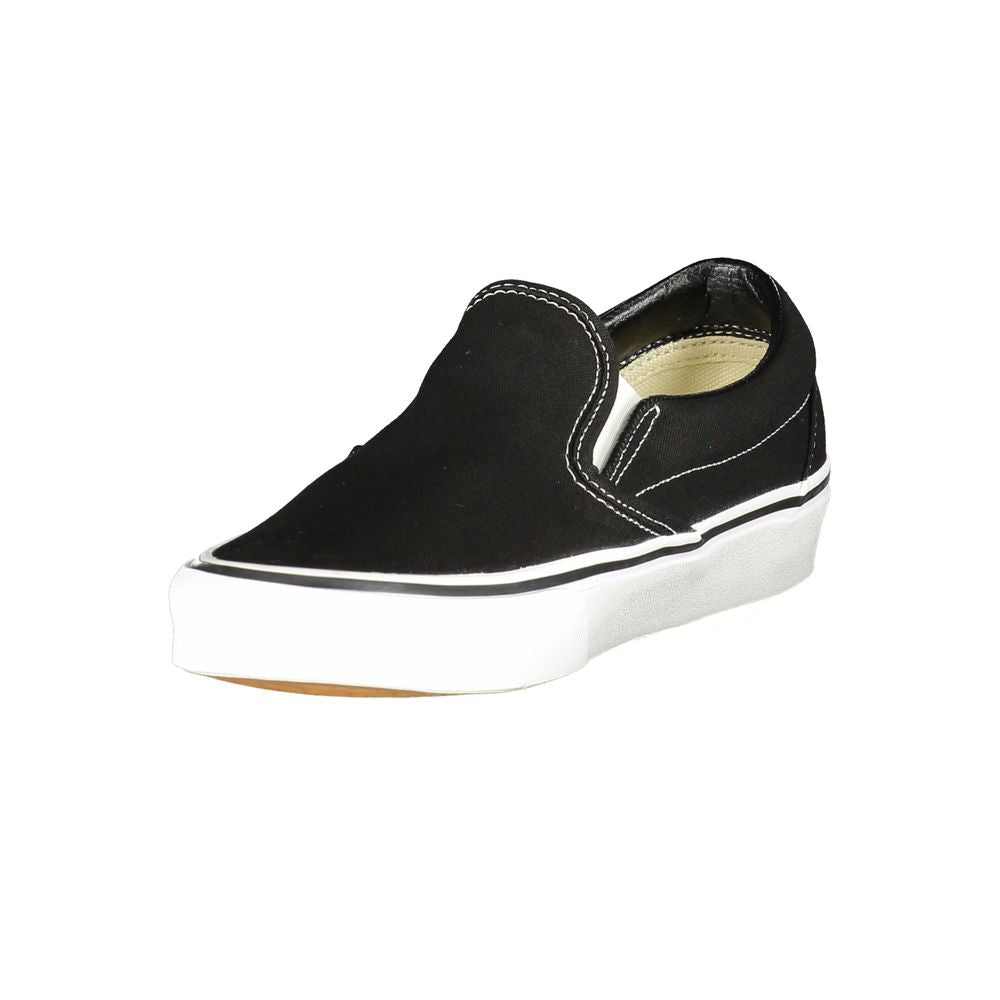 Sneakers Slip-On Vans in Poliestere/Poliuretano Nero, Dettagli a Contrasto