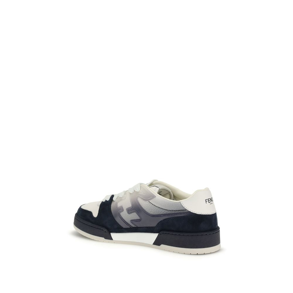 Sneakers Uomo Fendi Match Low Top in Pelle di Vitello e Suede, Logo FF