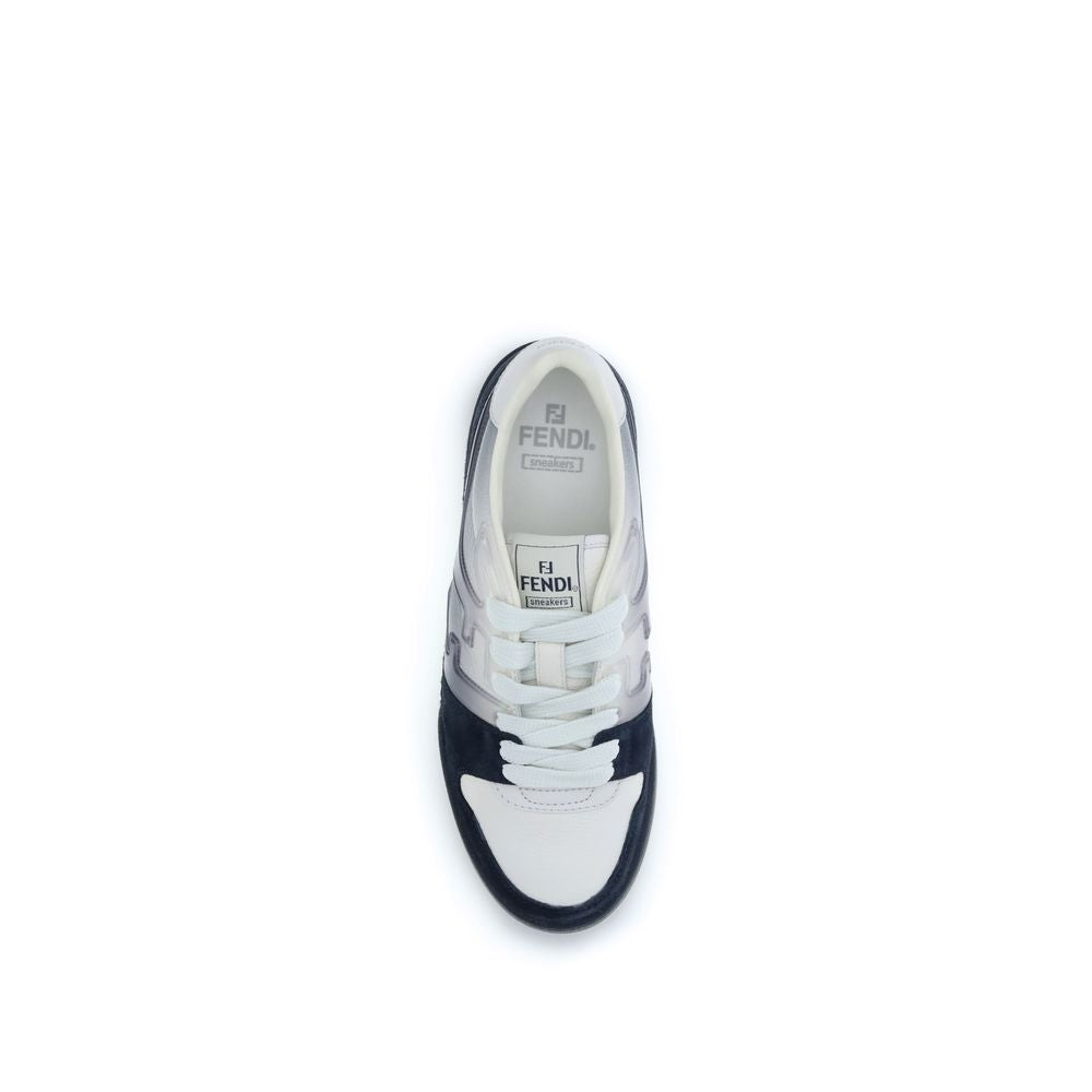 Sneakers Uomo Fendi Match Low Top in Pelle di Vitello e Suede, Logo FF