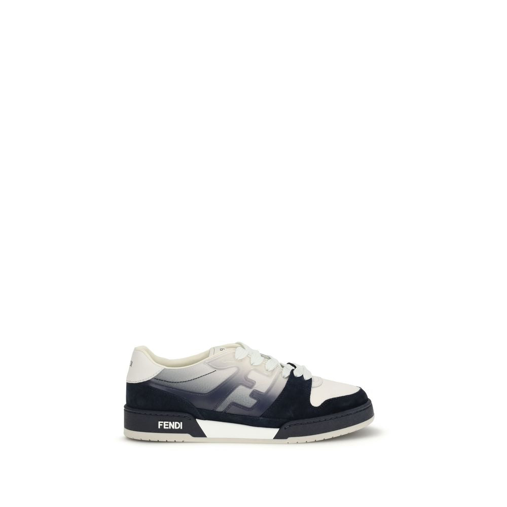 Sneakers Uomo Fendi Match Low Top in Pelle di Vitello e Suede, Logo FF