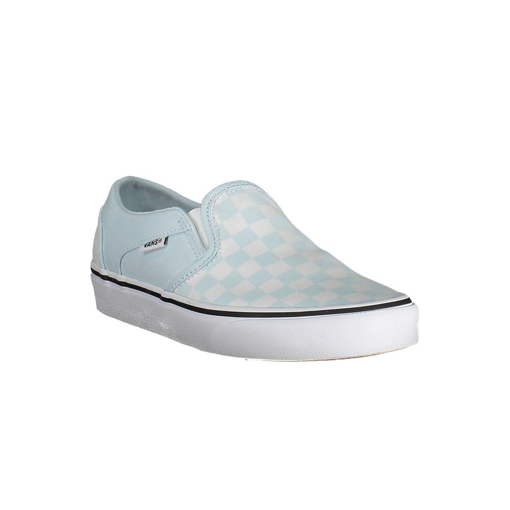 Sneakers Vans Low Top in Poliestere Azzurro, Dettagli a Contrasto