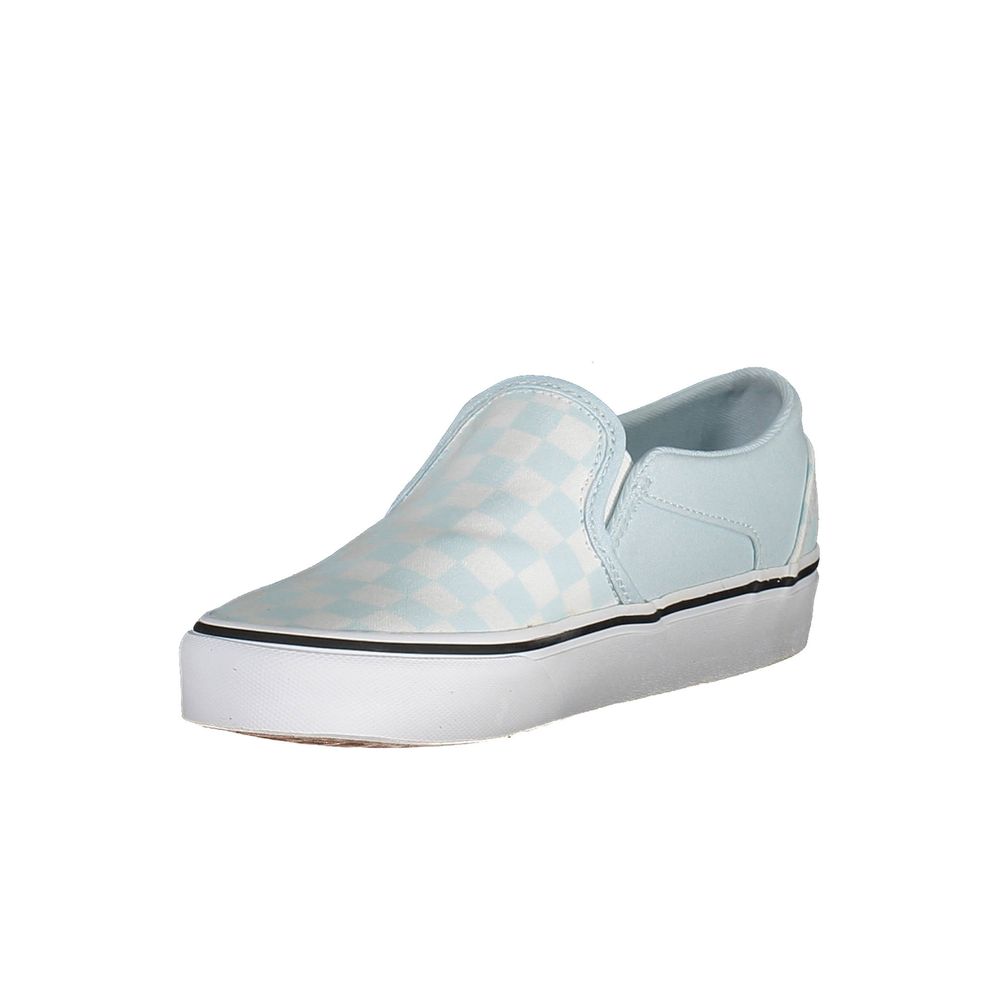 Sneakers Vans Low Top in Poliestere Azzurro, Dettagli a Contrasto