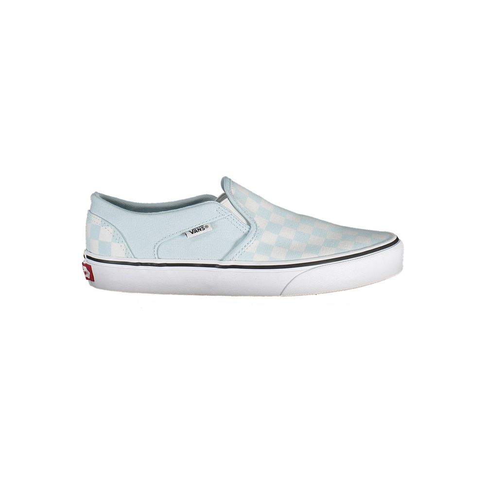 Sneakers Vans Low Top in Poliestere Azzurro, Dettagli a Contrasto