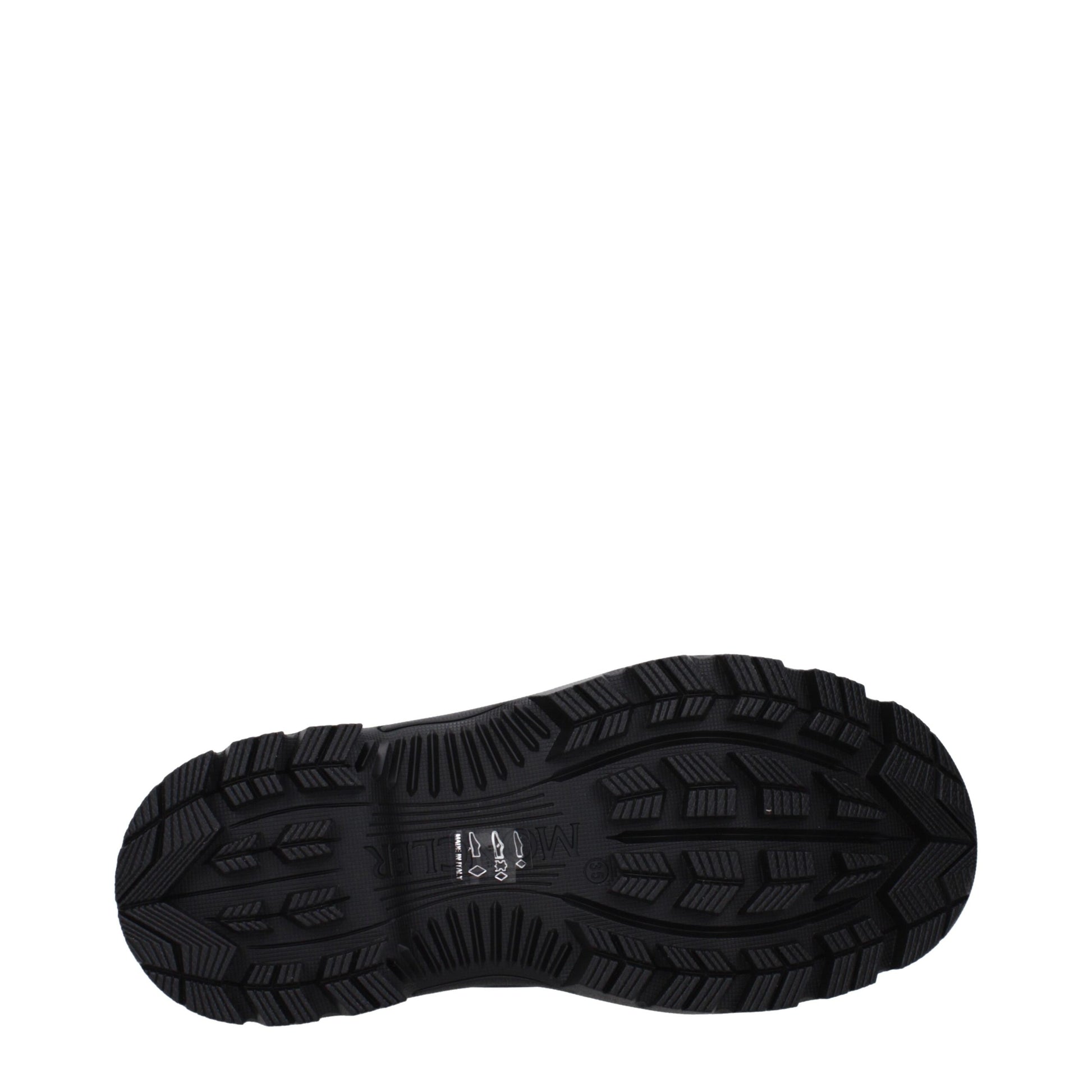 Stivaletti Moncler in Gomma Nera con Dettaglio Logo