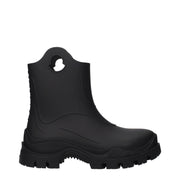 Stivaletti Moncler in Gomma Nera con Dettaglio Logo