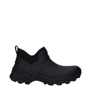 Stivali Givenchy Ankle Boots Neri in Gomma con Logo Frontale e Suola Chunky