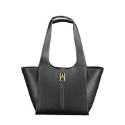 Tommy Hilfiger Black Polyurethane Women Handbag