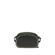 Valentino Garavani Black Calf Leather Bos Taurus Shoulder Bag