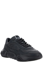 Valentino Garavani Black Calfskin Open Low-Top Sneakers