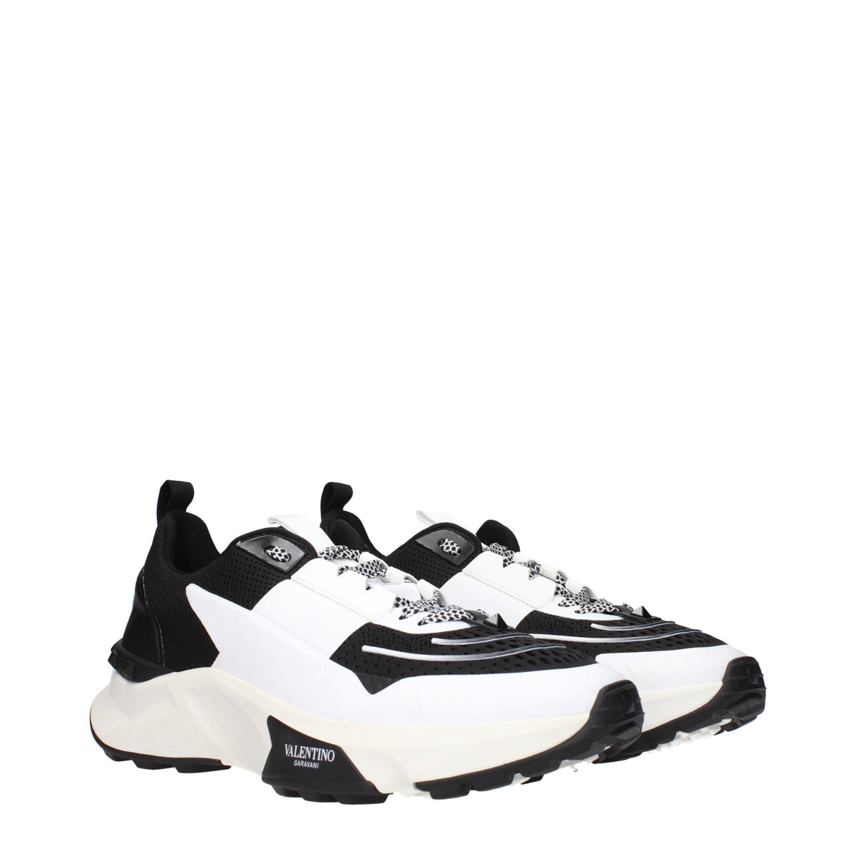 Valentino Garavani Black Fabric Athletic Sneakers