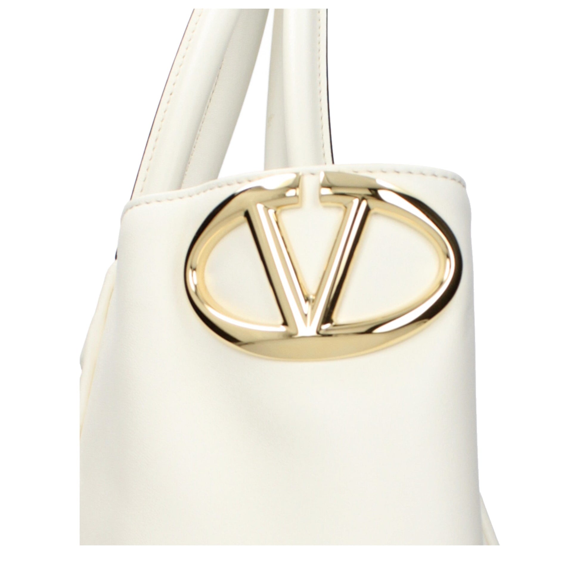 Valentino Garavani Borsa a Mano Beige in Pelle Effetto Vintage