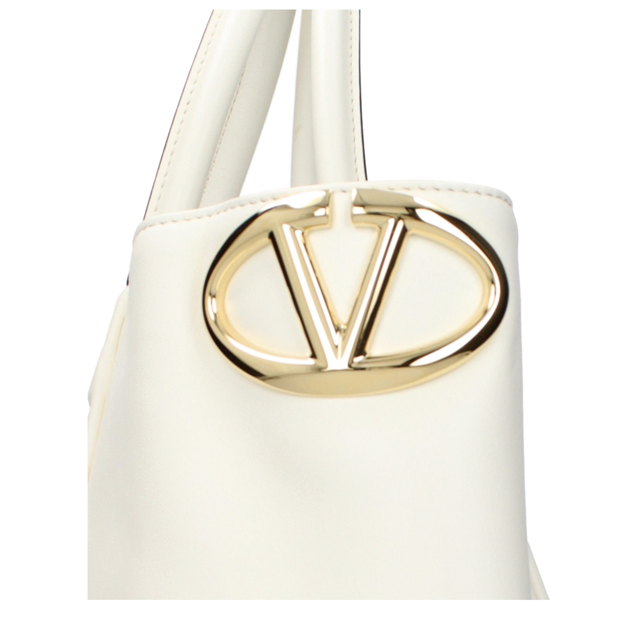 Valentino Garavani Borsa a Mano Beige in Pelle Effetto Vintage