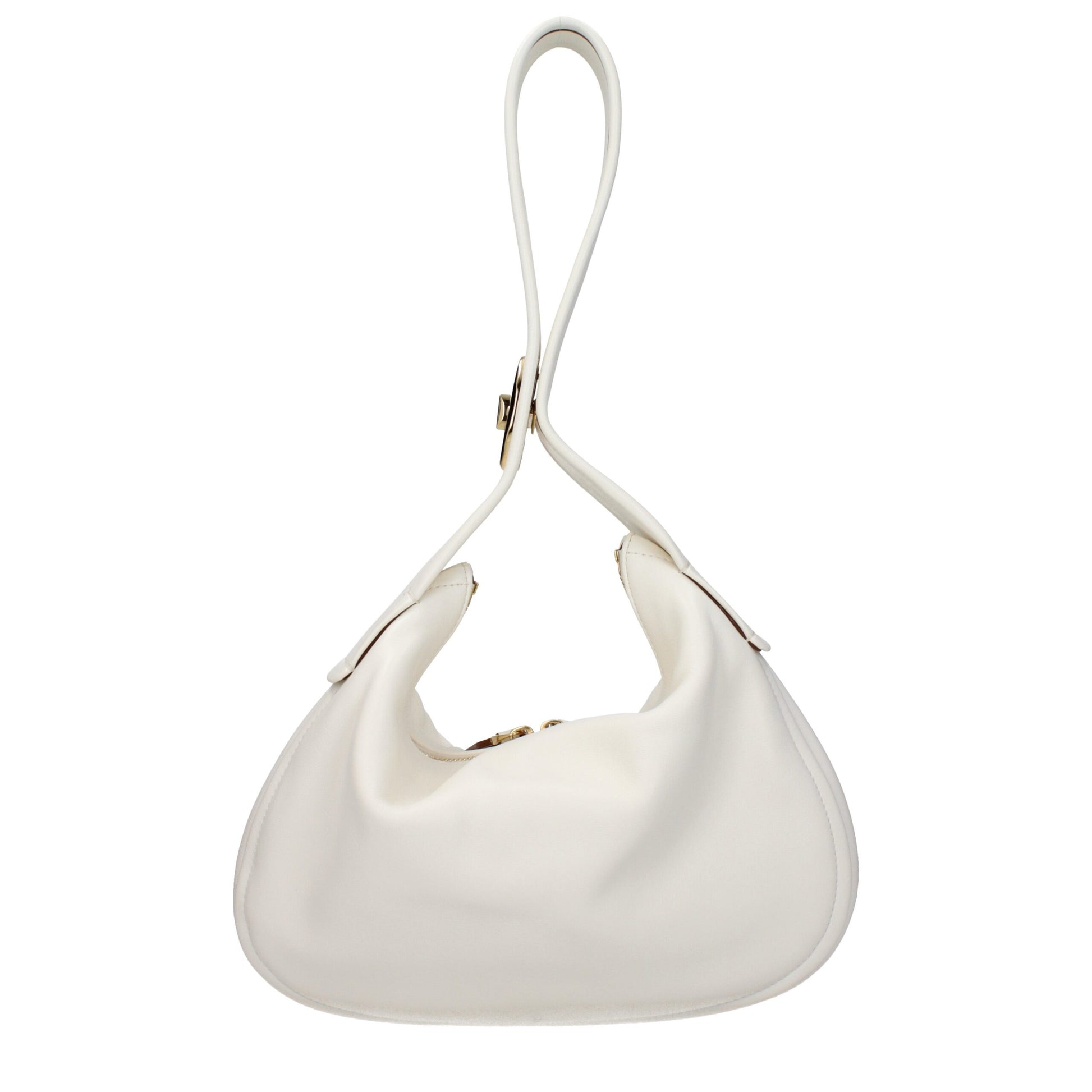 Valentino Garavani Borsa a Mano Beige in Pelle (Logo Laterale)