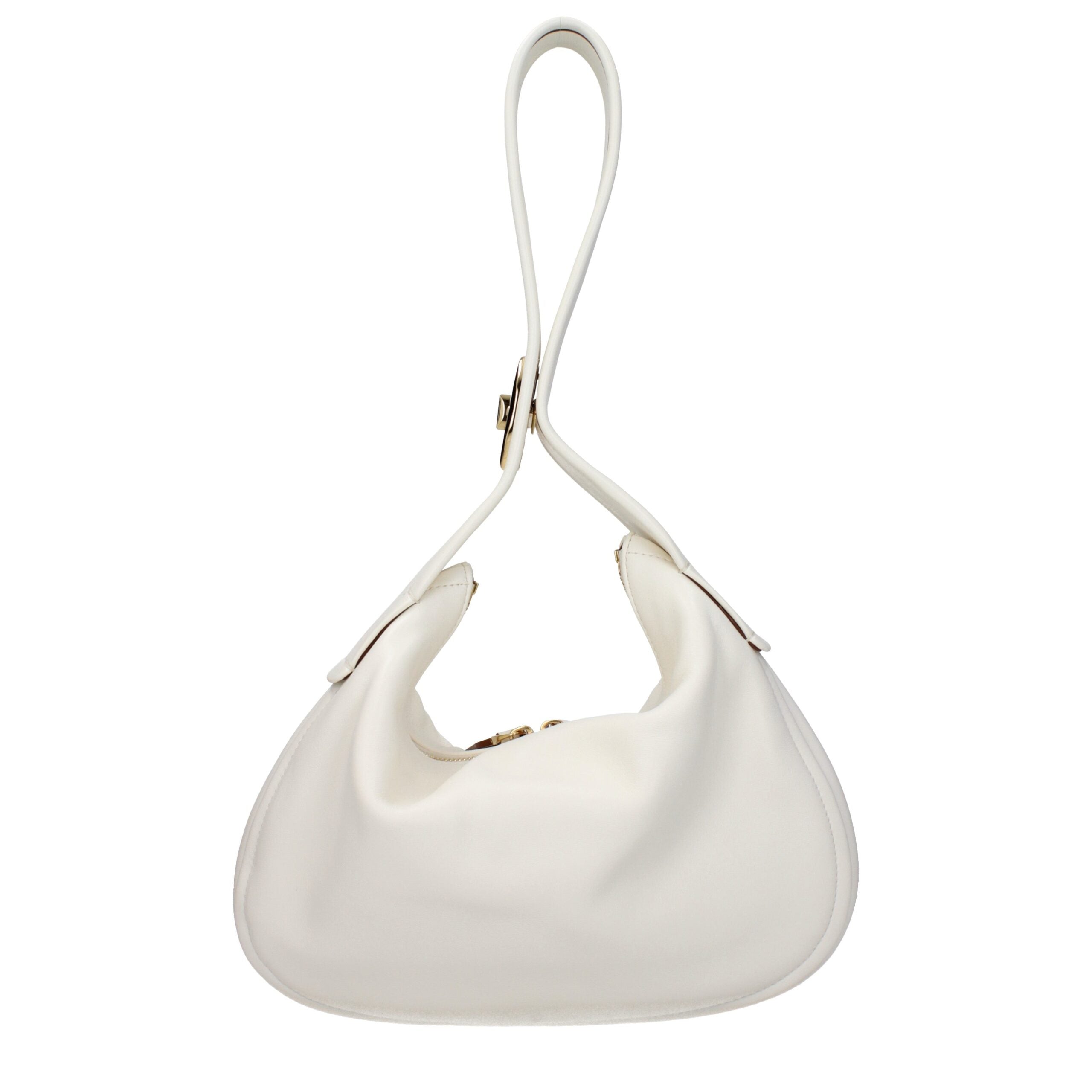 Valentino Garavani Borsa a Mano Beige in Pelle (Logo Laterale)