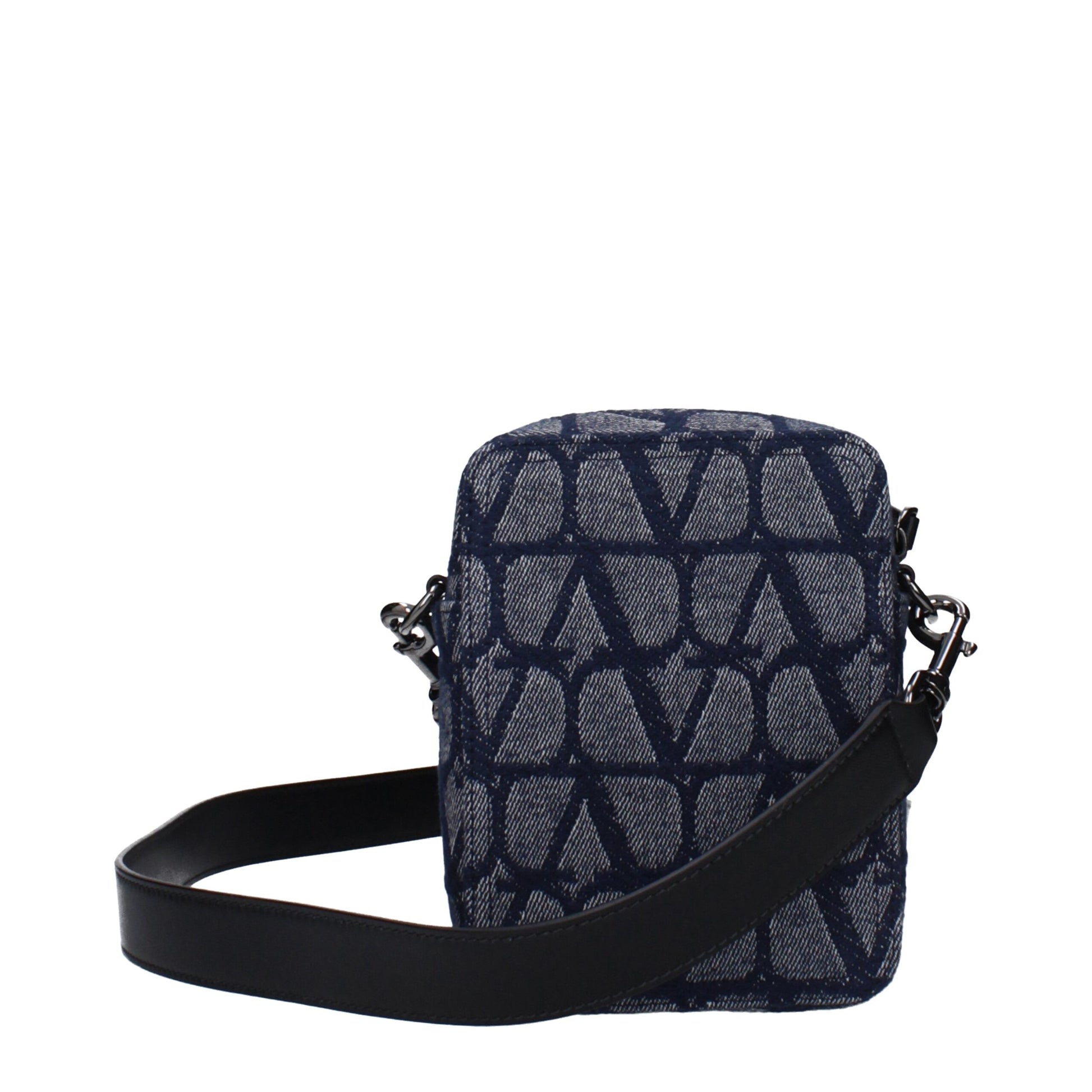 Valentino Garavani Borsa a Tracolla Blu in Tessuto Logo
