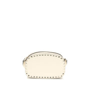 Valentino Garavani Cream Calf Leather Bos Taurus Shoulder Bag
