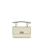 Valentino Garavani Cream Calf Leather Bos Taurus Shoulder Bag