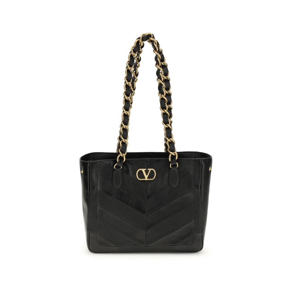 Valentino Garavani Laseine Borsa a Spalla Small in Nappa Nera