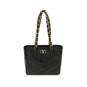 Valentino Garavani Laseine Borsa a Spalla Small in Nappa Nera