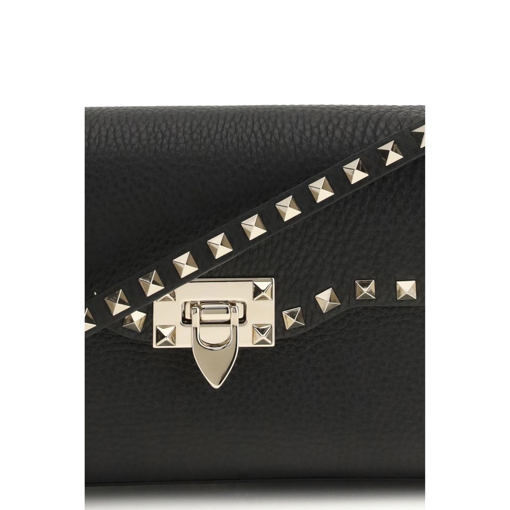 Valentino Garavani Rockstud Small Crossbody Bag in Pelle Granata Nera