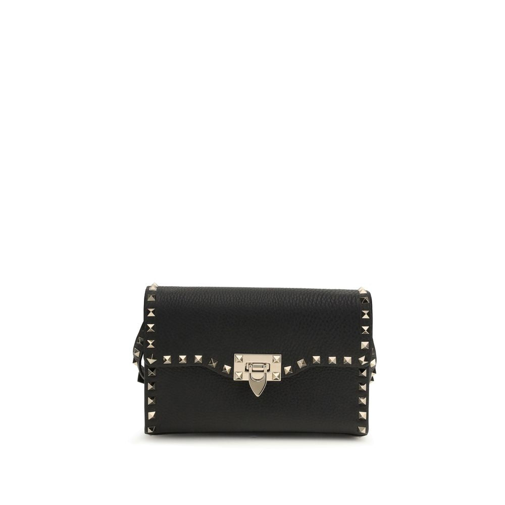 Valentino Garavani Rockstud Small Crossbody Bag in Pelle Granata Nera