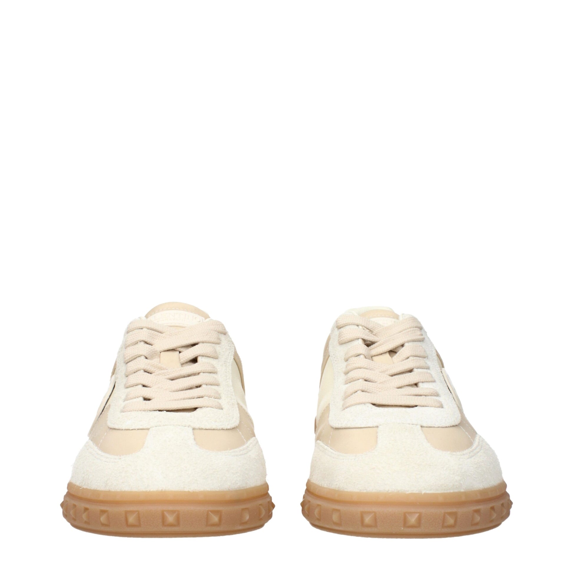 Valentino Garavani Sneakers Low-Top Beige in Tessuto (Logo Frontale)