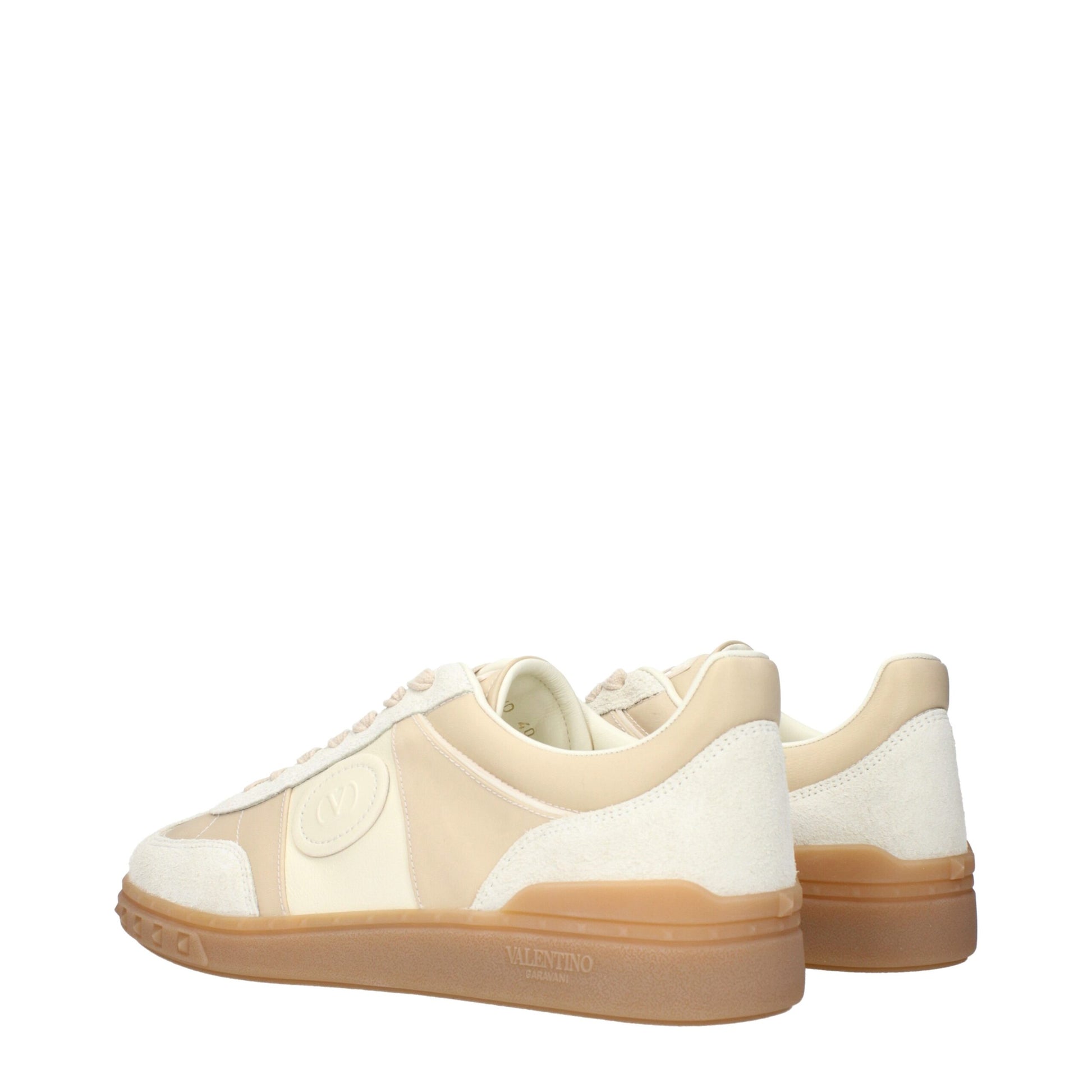 Valentino Garavani Sneakers Low-Top Beige in Tessuto (Logo Frontale)