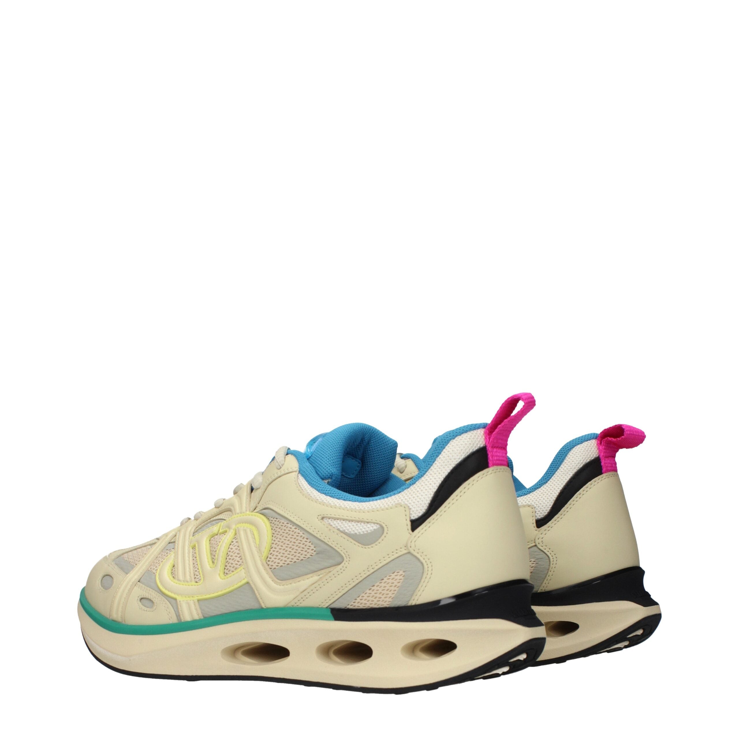 Valentino Garavani VL7N Sneakers Uomo Beige in Tessuto e Pelle