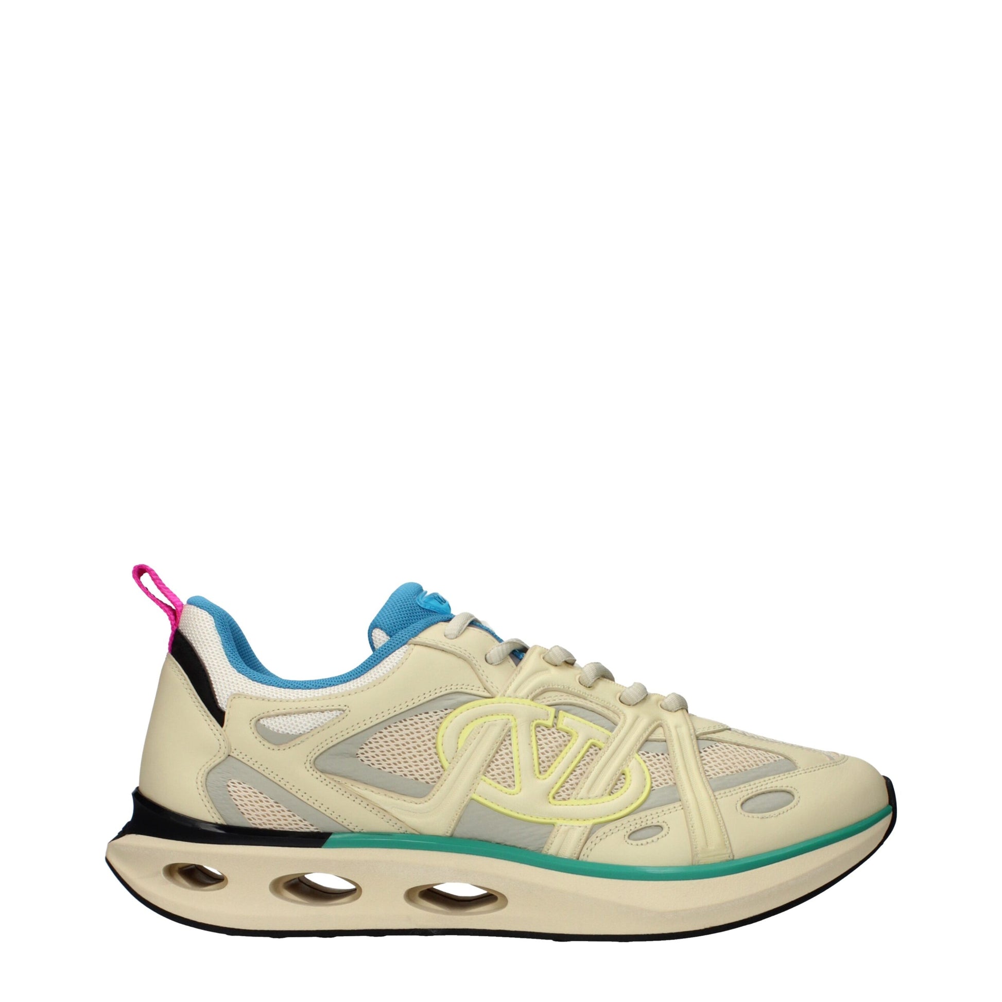 Valentino Garavani VL7N Sneakers Uomo Beige in Tessuto e Pelle