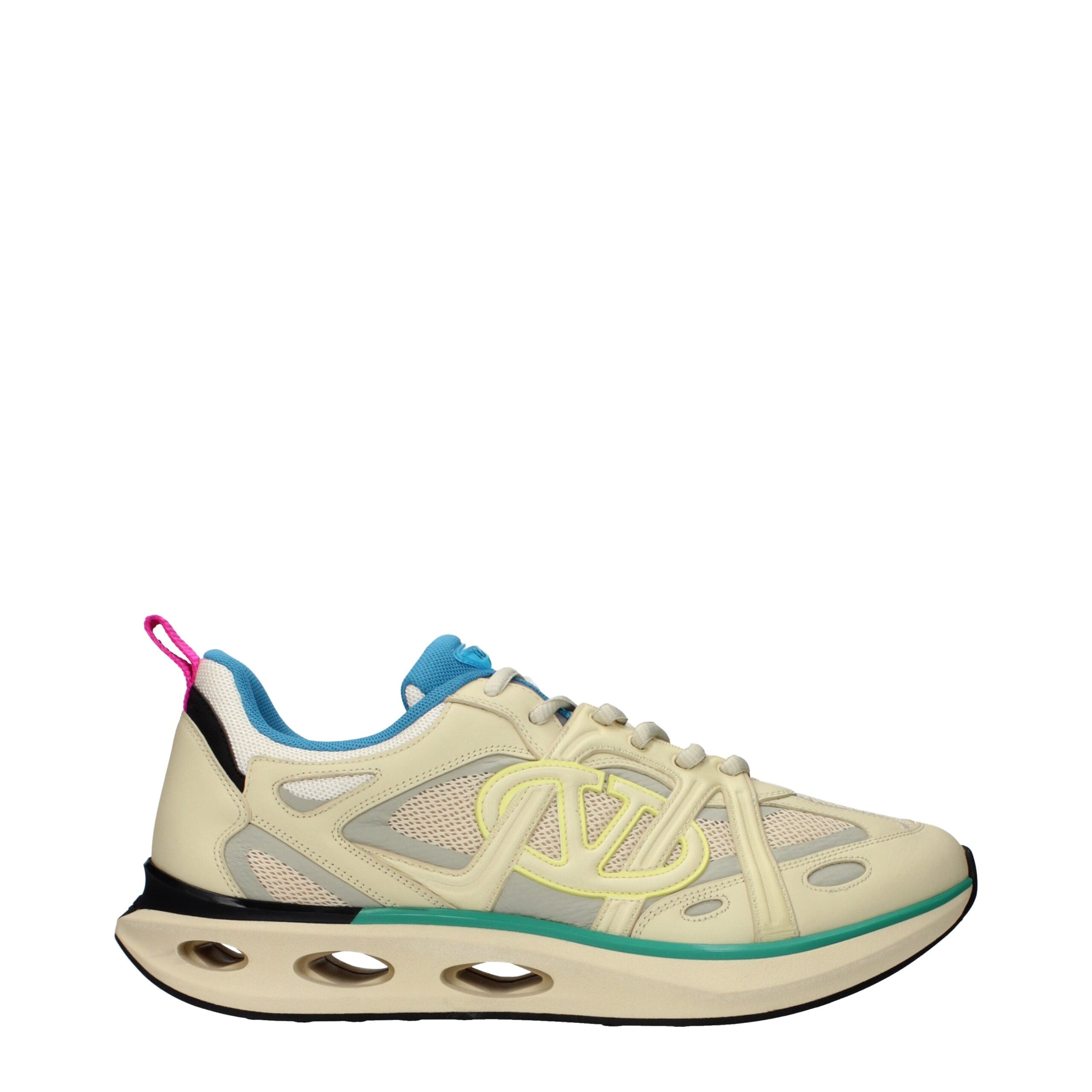 Valentino Garavani VL7N Sneakers Uomo Beige in Tessuto e Pelle