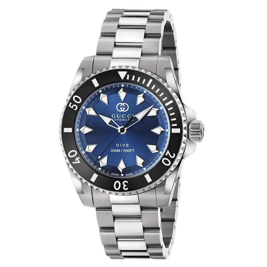 Gucci Men's Watch YA136362 Dive Rubber Web Black