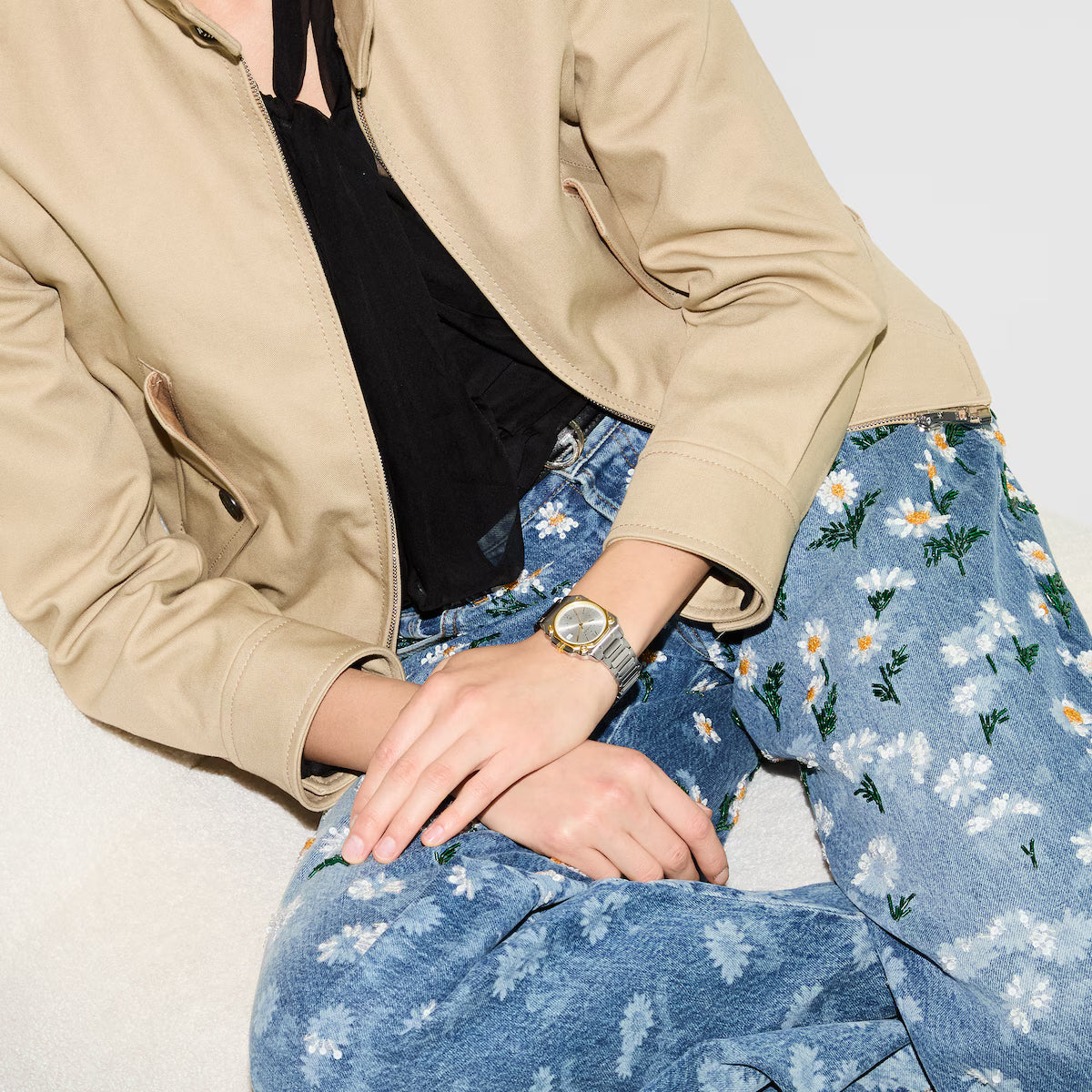 Gucci G-Flat Watch YA166506 Steel PVD Yellow Gold