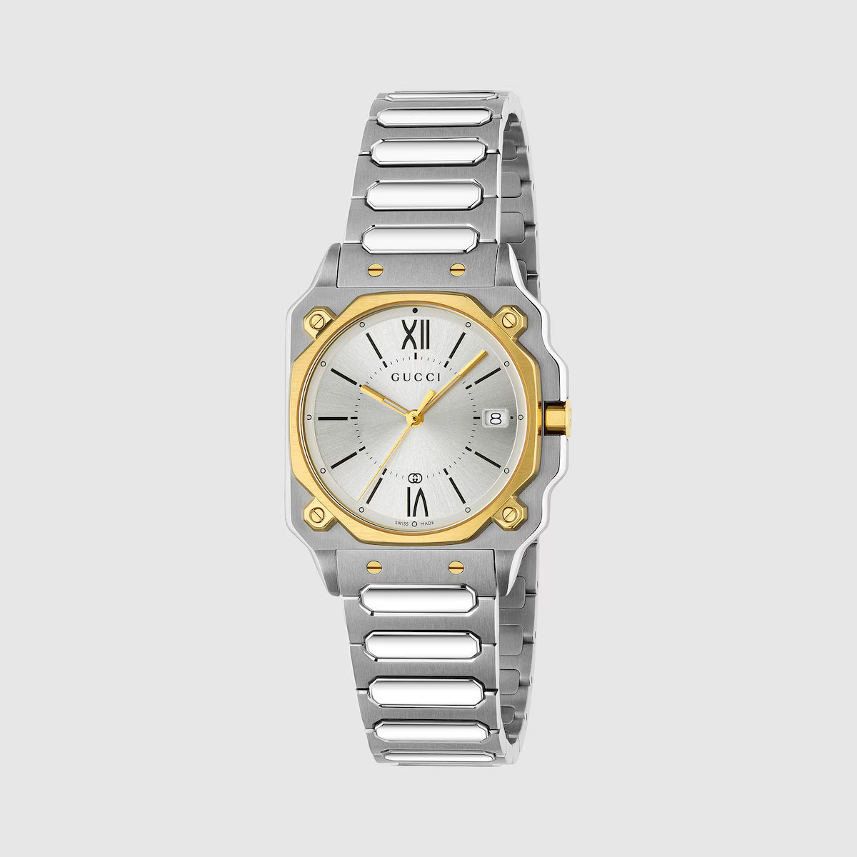 Gucci G-Flat Watch YA166506 Steel PVD Yellow Gold