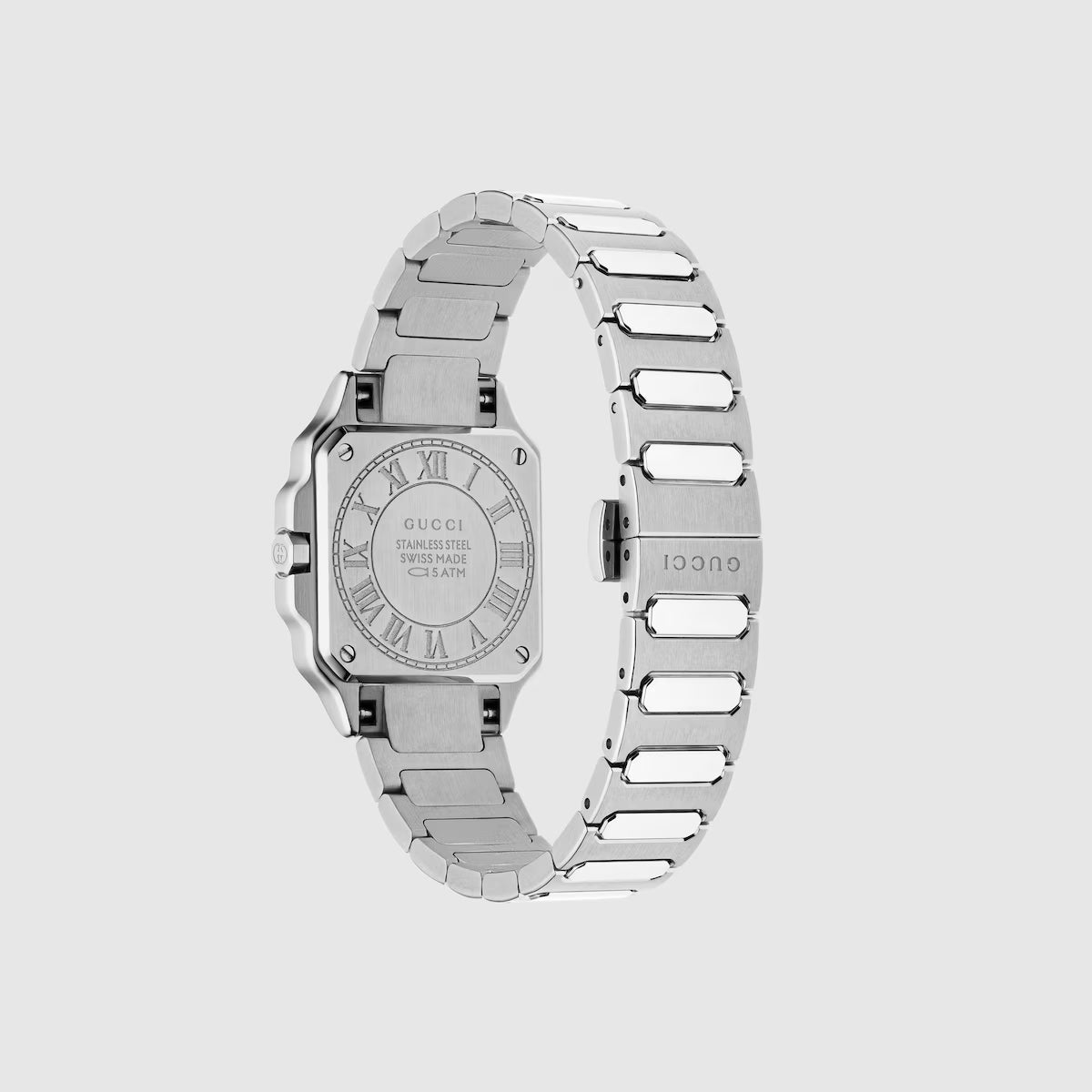 Gucci G-Flat Watch YA166508 Swiss Made Quartz Stainless Steel
