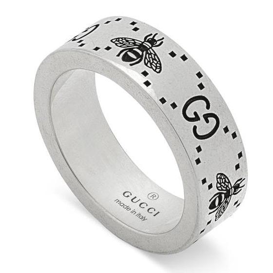 Gucci Medium Band Snake Ring in 925 Sterling Silver YBC728389001