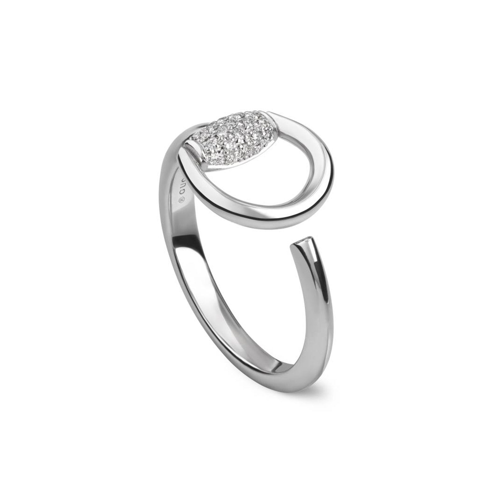 Gucci Icon Diamond Ring in 18kt White Gold YBC832324001