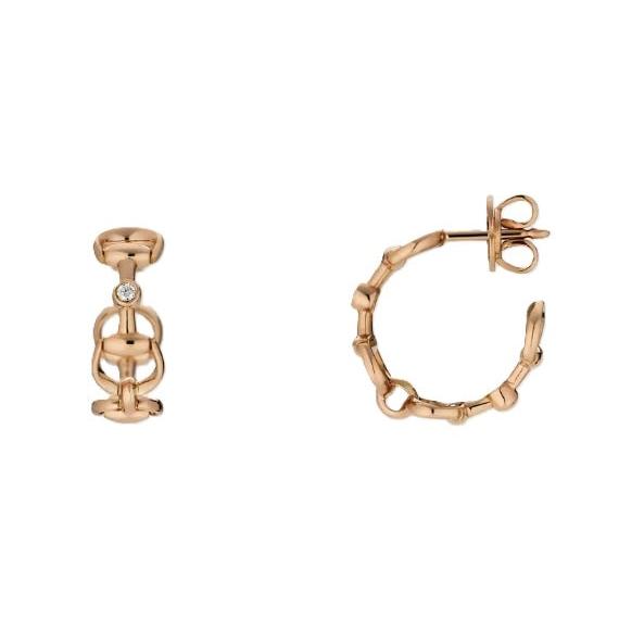 Gucci YBD837586001 rose gold and diamond earrings
