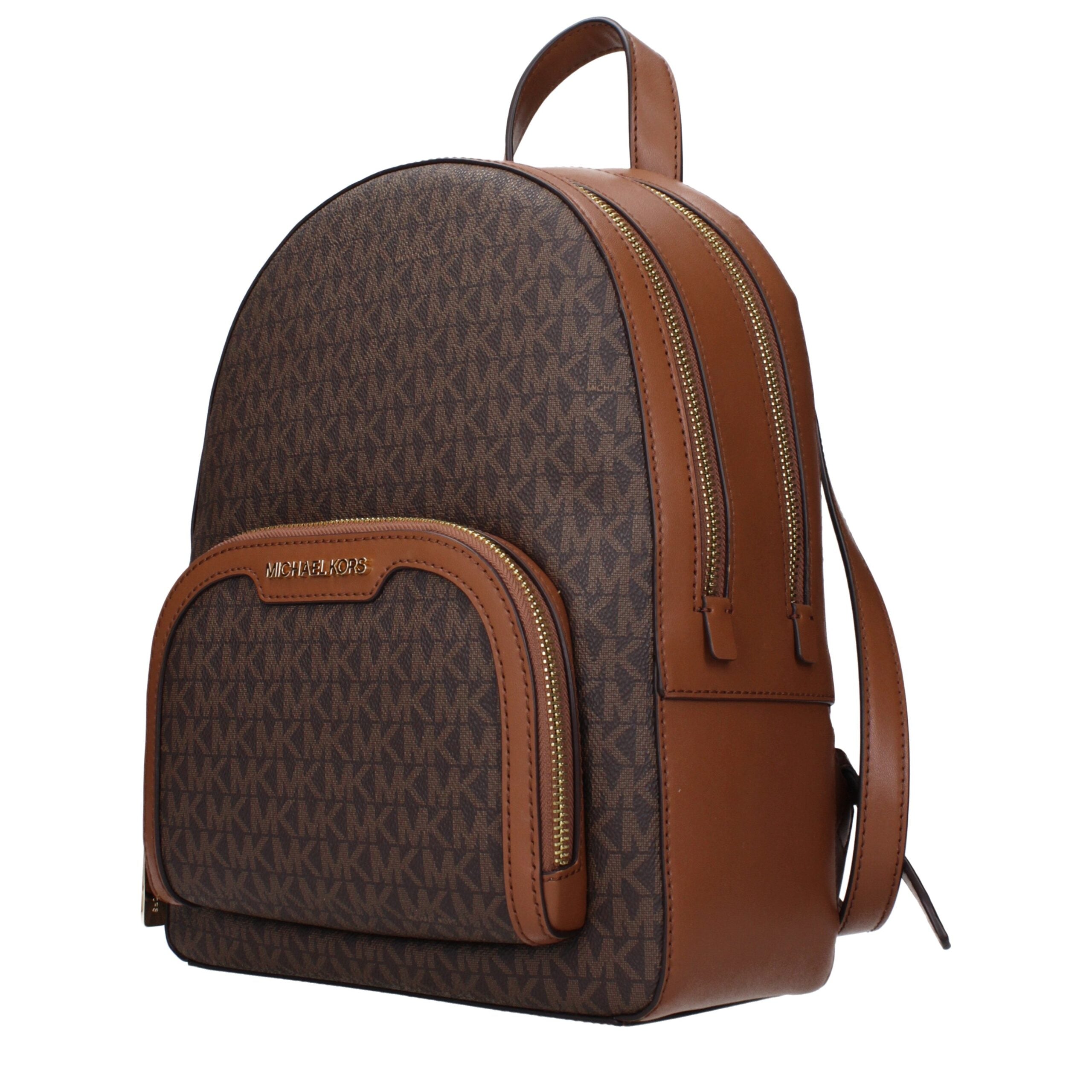 Zaino Michael Kors Jaycee Medium in Tela Logata Marrone Scuro
